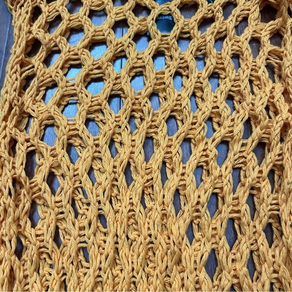 Ecote Urban Outfitters Tangerine Open Knitted Fringe Maxi Cover Up Skirt, SizeXS - Picture 7 of 7